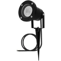 LUMILED Lampe de jardin LED GU10 étanche IP65 noire avec câble de 1 m HORTI