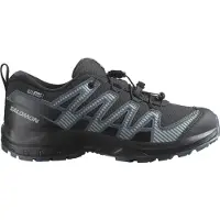 Salomon - Chaussures de randonnée imperméables - XA Pro V8 WP J Black / Turbulence / Quarry - Taille Enfant 35 - Noir