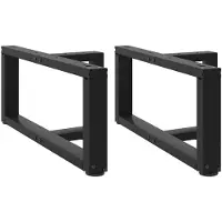 vidaXL Pieds de table basse en T 2 pcs. noir 70x25x(30-31) cm acier