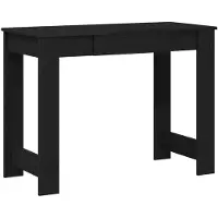 vidaXL Bureau noir 100x45x75 cm bois composite
