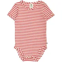 Green Cotton Barboteuse / body rouge / blanc