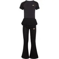Adidas Set 'SLIM KNITTED TEE LEGGINGS' crème / noir / blanc