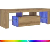 vidaXL Armoire TV avec LED Chêne Artisan 120x36,5x40 cm Bois composite