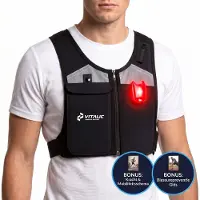 Vitalic Gilet de running avec éclairage et support téléphone-Vitalic