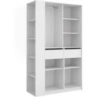 Vicco Armoire Elmo Blanc 50x200cm Lot de 2, Model 61342