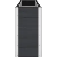 vidaXL Jardinière surélevée noire, 300 x 50 x 91 cm, en WPC et en aluminium