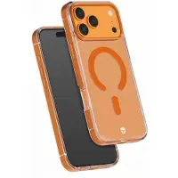 FORCE CASE Coque pour iPhone 17 Pro MagSafe Contour Métal Antichocs 2m Premium Orange