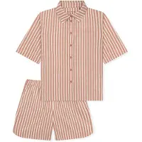 Schiesser Pyjama 'Selected Premium' rouge / rouge orangé / blanc