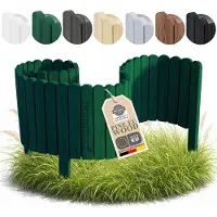 Pemicont Floranica Bordure de Jardin en Bois 20 x 200 cm Vert forêt Barrières de Jardin Bordure de Gazon Clôture d'Extérieur
