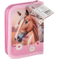 Moxy Collection « Chevaux » - trousse à crayons garnie de 28 pièces pour enfants