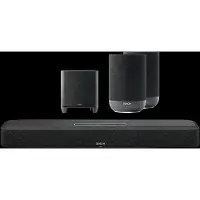 Denon Home Barre de Son 550 + Home Subwoofer + Home 200 Noir (2x)