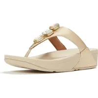 FitFlop Lulu Ultra Jewel Metallic Toe Post Sandals Doré EU 36 Femme