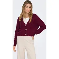 ONLY Cardigan 'ONLCarol' rouge foncé