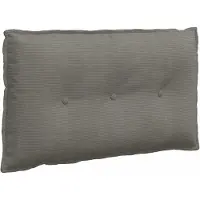 vidaXL Coussin dorsal gris clair 80 x 50 cm Tissu velours côtelé