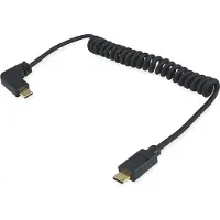 Equip Câble spiralé USB 2.0 C vers C coudé à 90°, mâle/mâle, 1 m