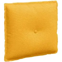 vidaXL Coussin dorsal jaune clair 50 x 45 cm Tissu velours côtelé
