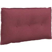 vidaXL Coussin de Dos Bordeaux 80 x 19 x 50 cm tissu