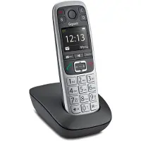 Gigaset Téléphone sans fil DECT E 560 avec identification de l'appelant Noir Argent