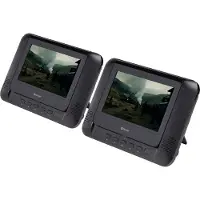 Denver Lecteur DVD Portable Voiture - - 7 pouces - 2 écrans - Sangles de fixation incl. - Noir