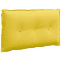 vidaXL Coussin dorsal jaune clair 80 x 19 x 50 cm Tissu