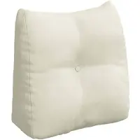 vidaXL Coussin de Dos Crème 45 x 24 x 50 cm Velours