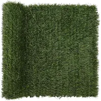 vidaXL Clôture Artificielle Vert Clair 1 X 5 M Pvc Et Acier