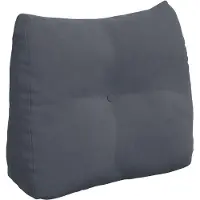 vidaXL Coussin de Dos Gris foncé 60 x 24 x 50 cm Velours