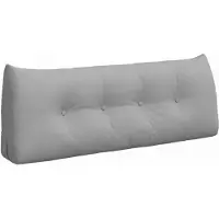 vidaXL Coussin de Dos Gris nuage 120 x 24 x 50 cm tissu