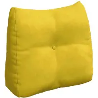vidaXL Coussin de Dos Jaune 60 x 24 x 50 cm Velours