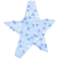 vidaXL Étoile en 3D avec 50 LED Bleu 55 x 53,5 x 10 cm Acrylique