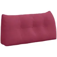 vidaXL Coussin De Dos Bordeaux 100 X 24 X 50 Cm Velours