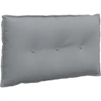 vidaXL Coussin de Dos Gris clair 80 x 19 x 50 cm tissu