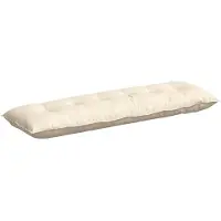 vidaXL Coussin De Dos Crème 160 X 50 Cm Tissu En Velours Côtelé