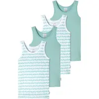 Schiesser Maillot de corps ' Fine Rib ' bleu / turquoise / menthe / blanc
