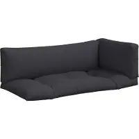 vidaXL Coussins de palette lot de 3 noir tissu