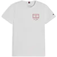 Tommy Hilfiger T-Shirt 'Outline Flag Logo' blanc