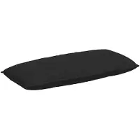 vidaXL Coussin de Dos Noir 120 x 19 x 50 cm tissu