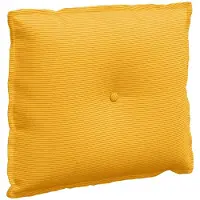 vidaXL Coussin dorsal jaune clair 60 x 50 cm Tissu velours côtelé