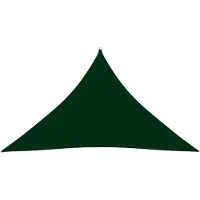 vidaXL Tente d'ombrage en tissu Oxford, triangulaire, 3 x 3 x 4,24 m, vert foncé