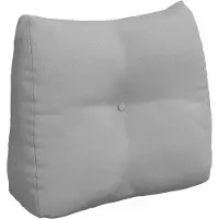 vidaXL Coussin de Dos Gris nuage 60 x 24 x 50 cm tissu