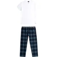 G-Star Pyjama long bleu / bleu foncé / blanc
