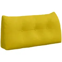 vidaXL Coussin De Dos Jaune 100 X 24 X 50 Cm Velours