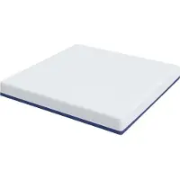 vidaXL Matelas Blanc et Bleu 180 x 200 cm Tissu Jacquard