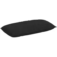 vidaXL Coussin de Dos Noir 100 x 19 x 50 cm tissu