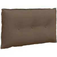 vidaXL Coussin de Dos Marron 80 x 19 x 50 cm tissu
