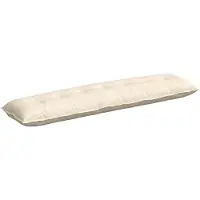 vidaXL Coussin De Dos Crème 200 X 50 Cm Tissu En Velours Côtelé