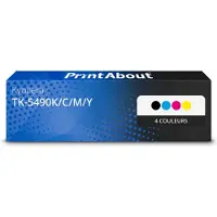 PrintAbout Toner compatible pour Kyocera TK-5490K/C/M/Y - 4 couleurs - Grande capacité - Multipack