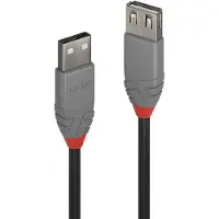 Lindy 36703 câble USB USB 2.0 2 m USB A Noir, Gris