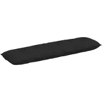 vidaXL Coussin De Dos Noir 180 X 19 X 50 Cm Tissu