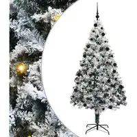 vidaXL Sapin de Noël artificiel Vert 210 cm PVC, Acier et Plastique